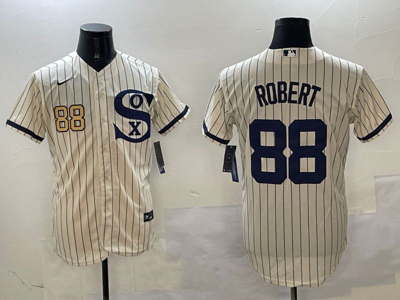 Men Chicago White Sox #88 Robert Cream Stripe Dream Edition Game 2025 Nike MLB Jersey style 4->chicago white sox->MLB Jersey